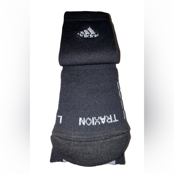 Adidas Creator 365 Basketball Crew Socks 1 Pair Men 12-16 Black w White Logo NEW - Picture 7 of 11